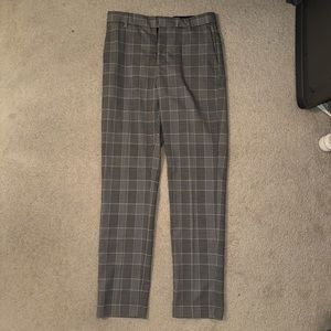 H&M slim fit straight plaid pants size 29waist 32 inseam
